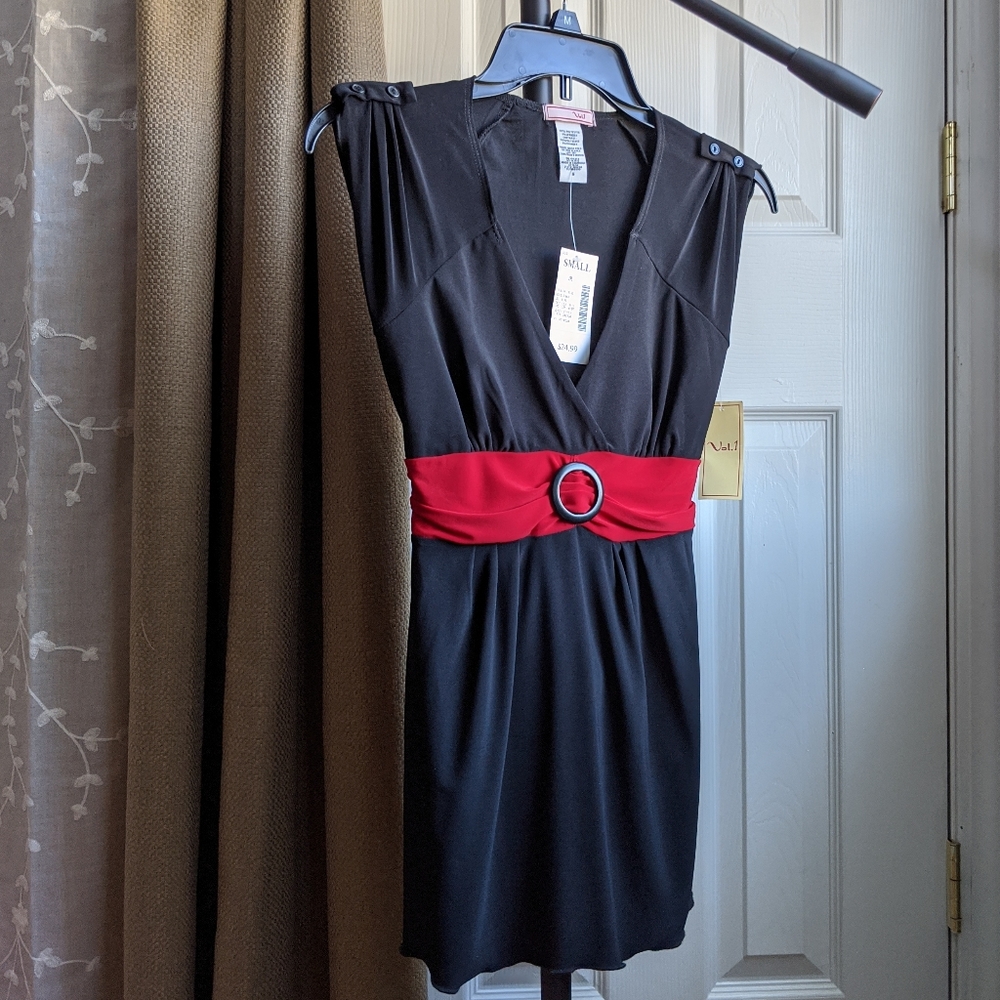 Vintage y2k Vol.1 Black Tunic top Sz S
